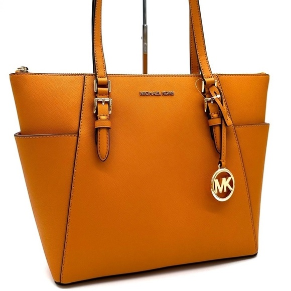 Michael Kors Large Charlotte Tote Bag Cider - Picture 3 of 12